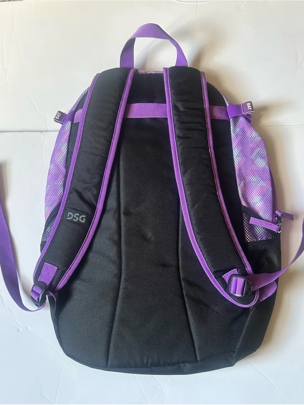 DSG Purple and Black Tourney Bat Pack Youth Backpack